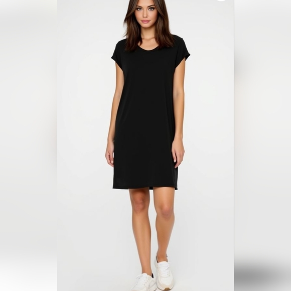 Eileen Fisher Dresses & Skirts - Eileen Fisher Cotton Blend Grey  Black Dress